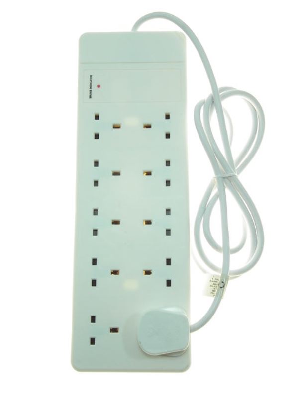 Trailing Socket - 10 Gang with 2m Flex