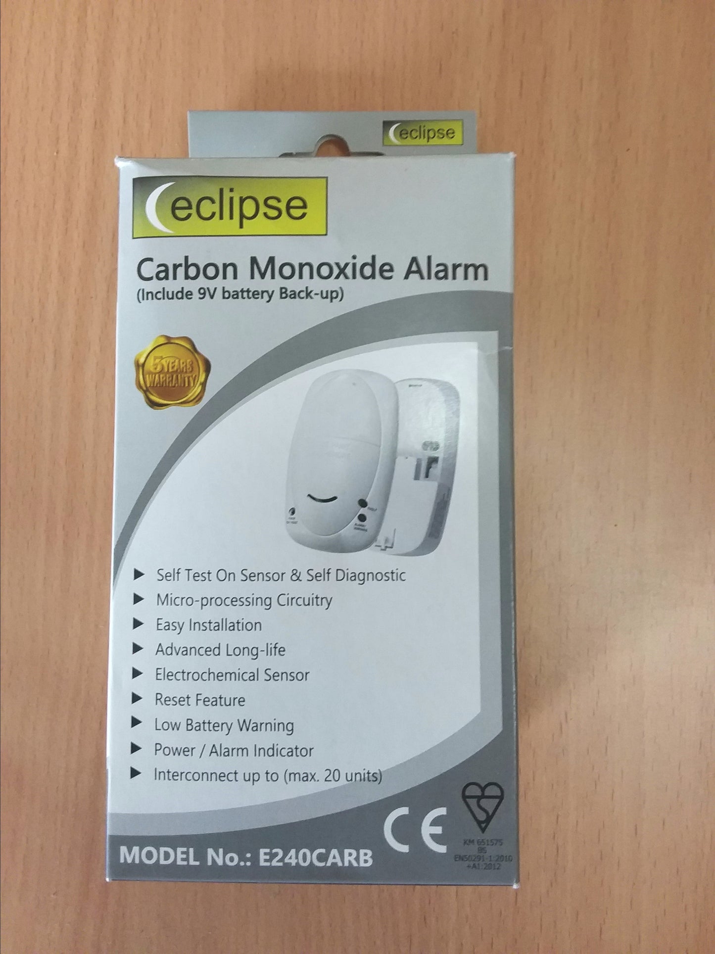 Carbon Monoxide Alarm - Mains/Battery back-up