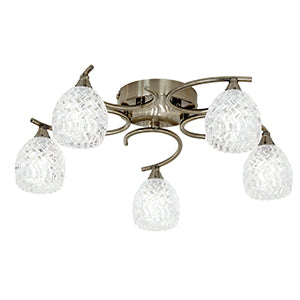 Boyer 5lt Semi Flush - Antique Brass