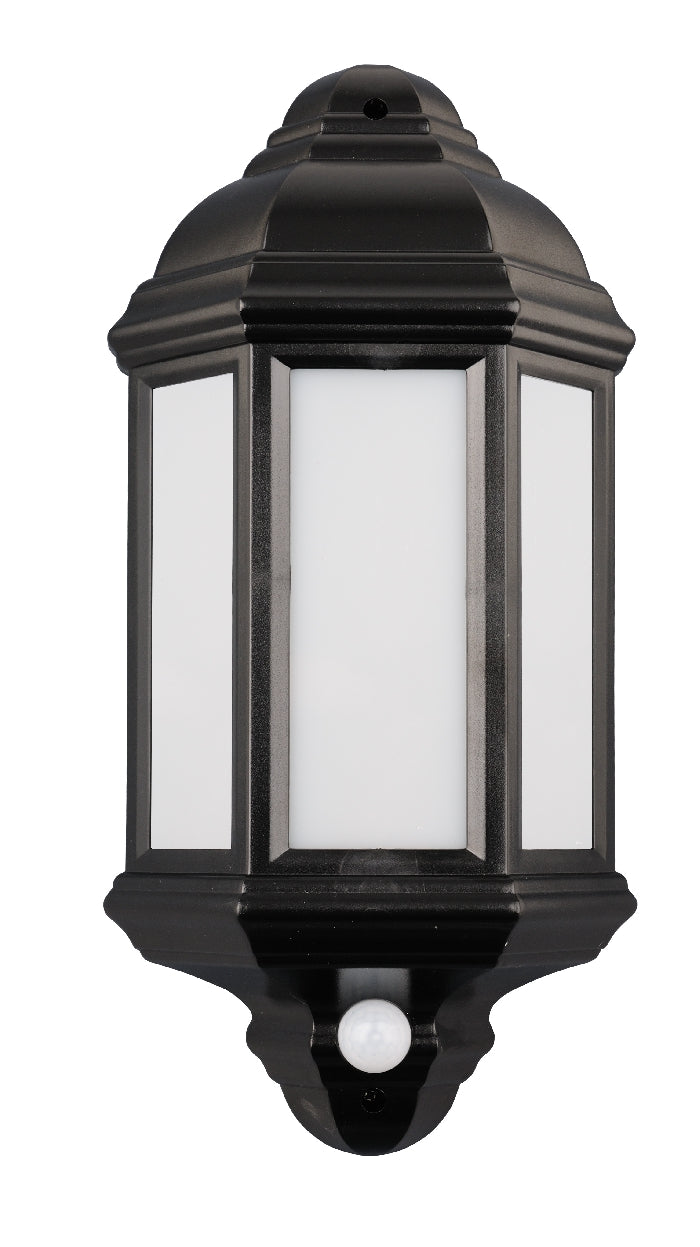Half-Lantern 7W with PIR (Black / White)