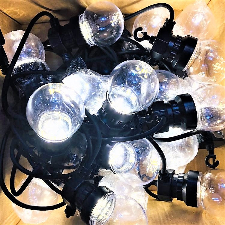 Festoon Kit Golf-ball (Cool White)- 10m Linkable Kit