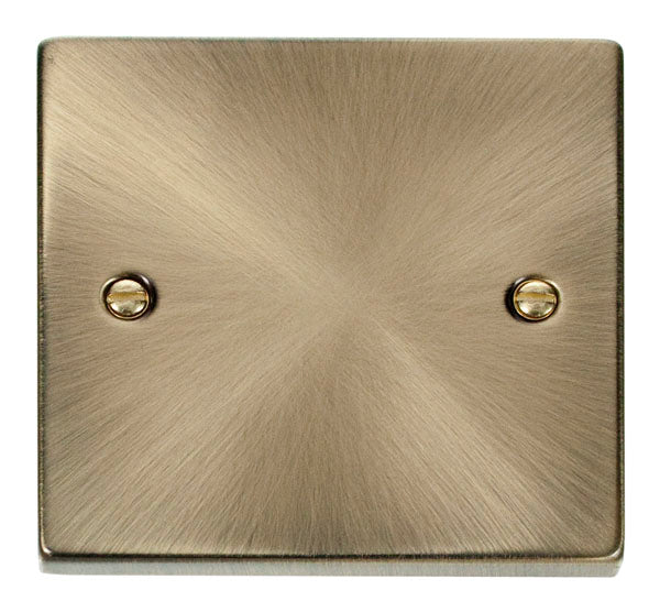 Deco Antique Brass - 1 Gang Blank Plate
