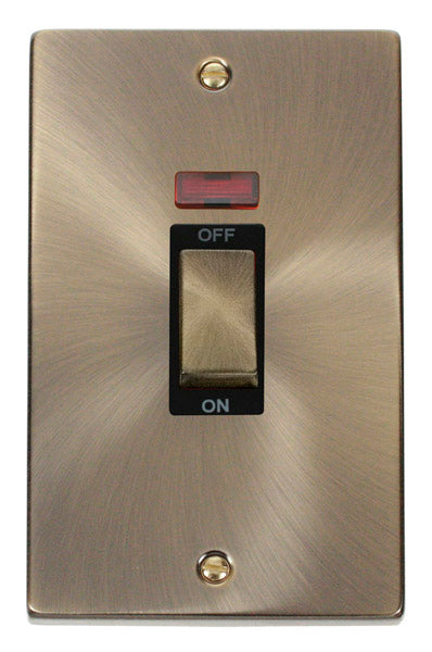 Deco Antique Brass - 45A Tall Cooker Switch BK insert