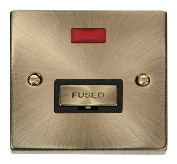 Deco Antique Brass - Fused Spur unit Neon BK insert