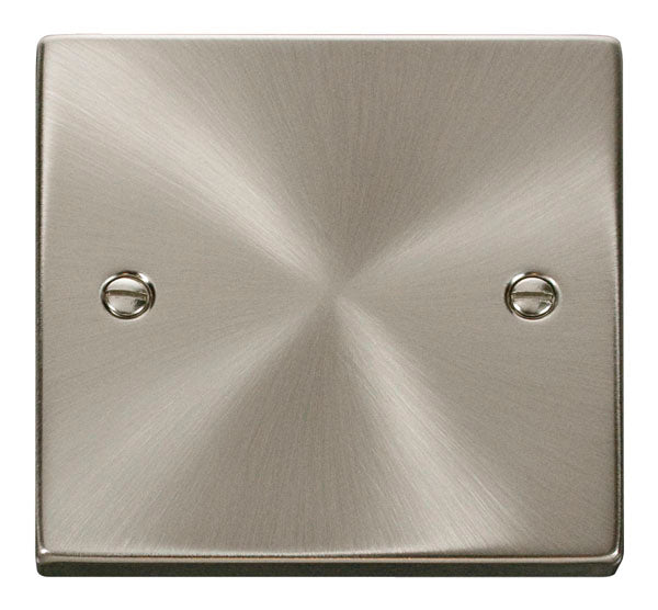 Deco Satin Chrome - 1 Gang Blank Plate