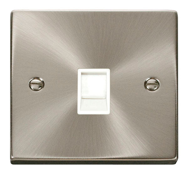 Deco Satin Chrome - RJ45 Outlet