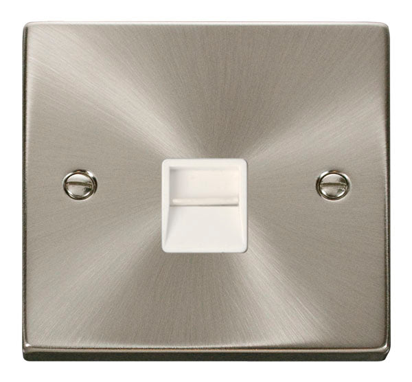 Deco Satin Chrome - RJ11 Outlet
