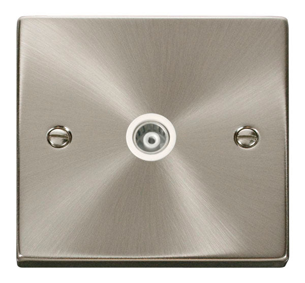 Deco Satin Chrome - Single Satellite Socket