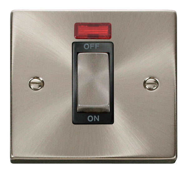 Deco Satin Chrome - 45A Small Cooker Switch