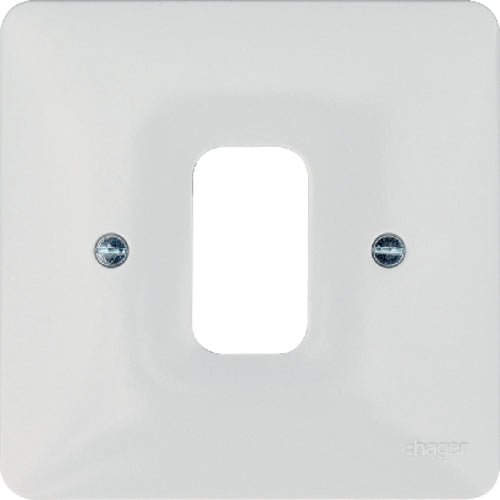 Hager - 1 Gang moulded Grid Plate