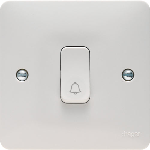 Hager - 1 Gang Bell Switch