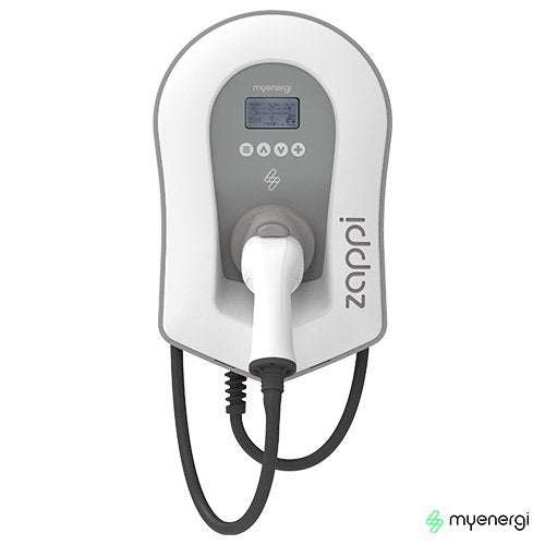 ZAPPI 7KW SMART EV CHARGER TETHERED WHITE