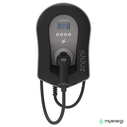 ZAPPI 7KW SMART EV CHARGER TETHERED BLACK