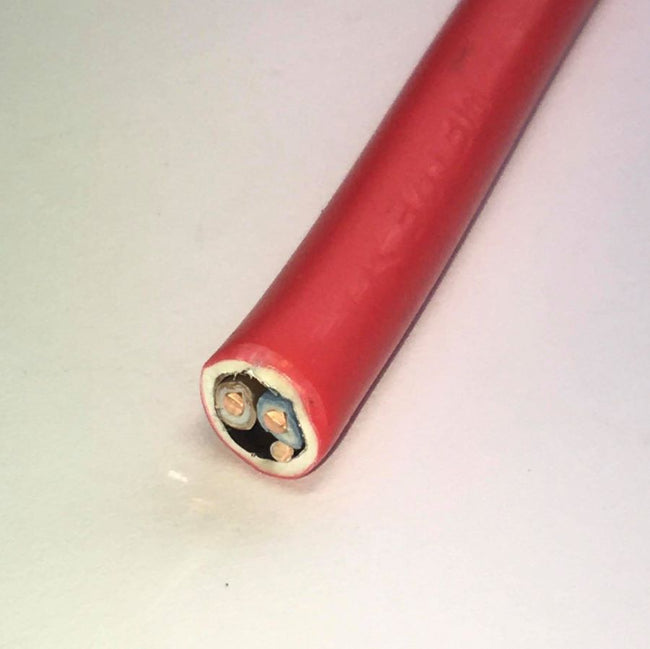 2 Core + Earth FIRE TUFF Cable - RED