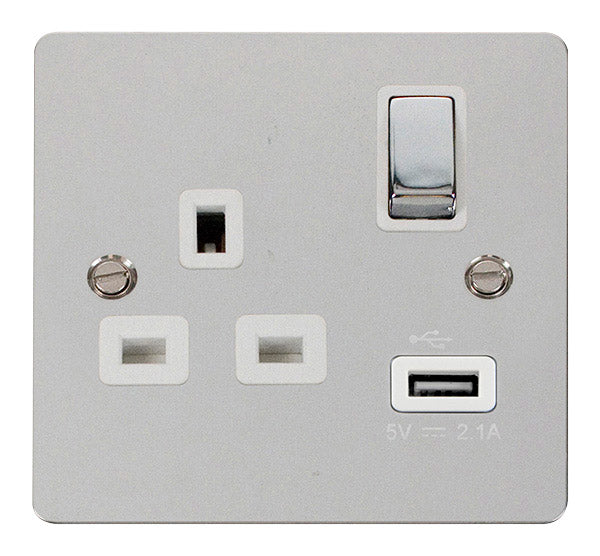 Click Define - 1 Gang Switched Socket USB
