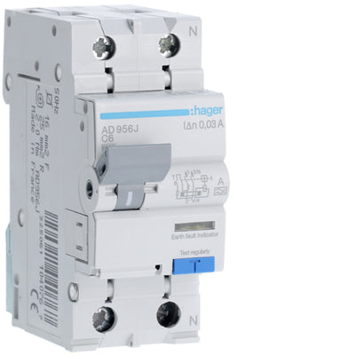 Hager - RCBO 2P C-Type
