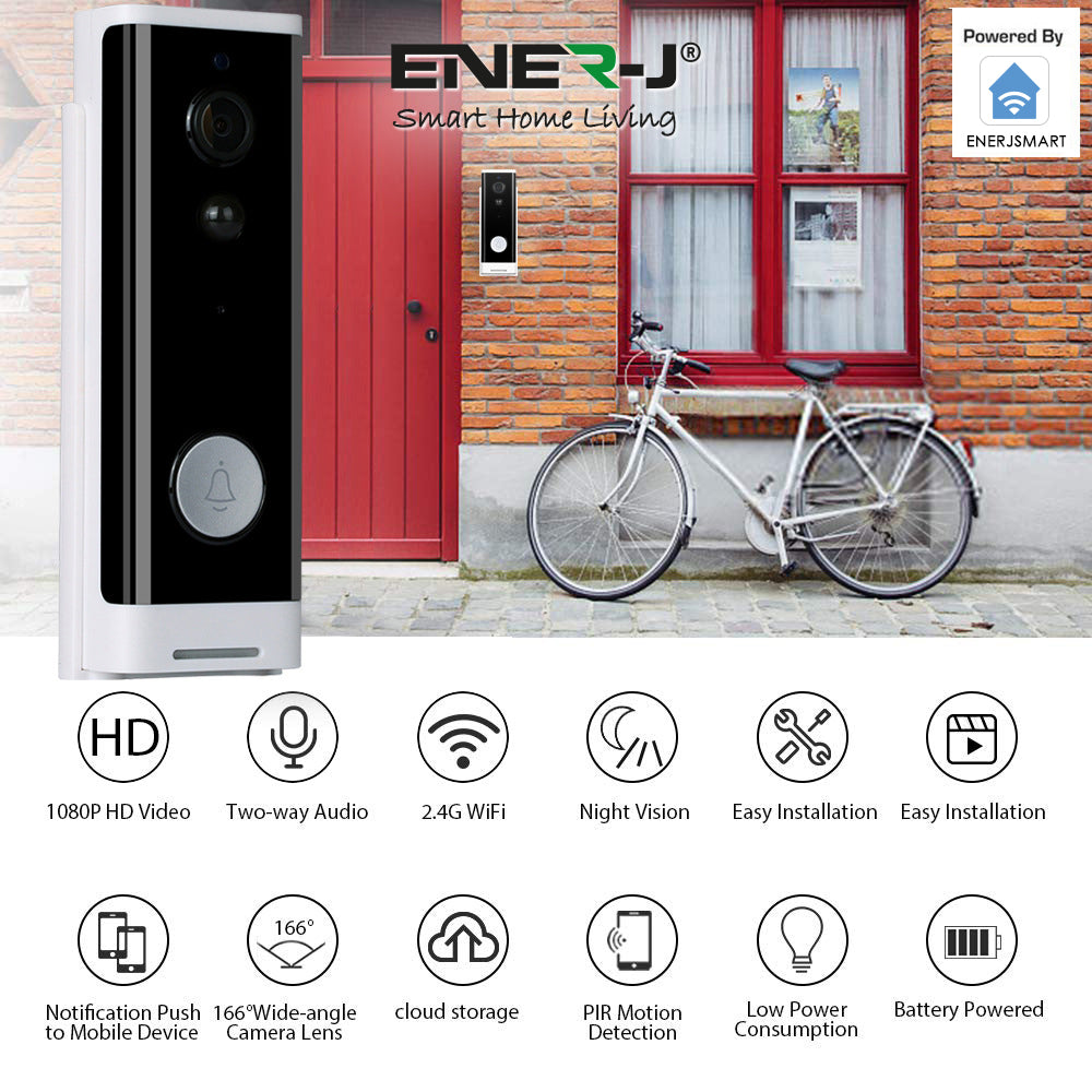 Smart Wi-Fi Video Doorbell (with Chime)
