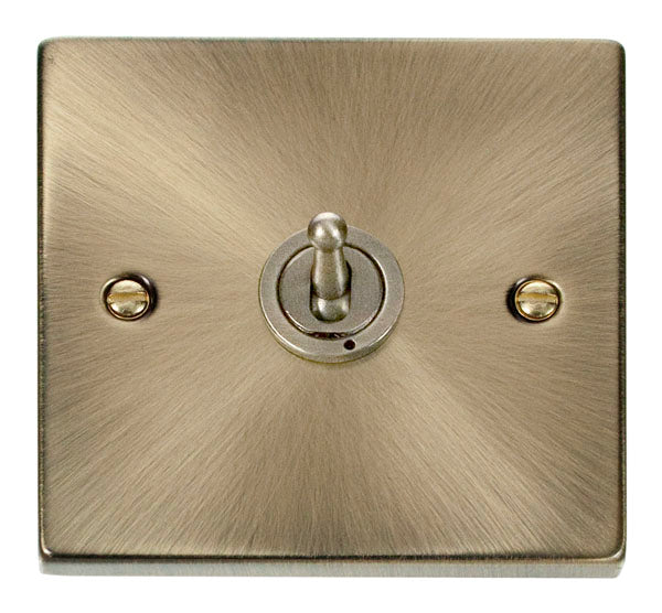 Deco Antique Brass - 1 Gang Toggle Switch