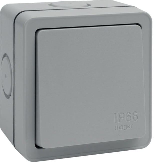 Hager - Outdoor 1 Gang Switch IP66